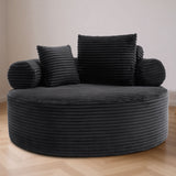 Round Sofa Bed With 3 Pillows For Living Room