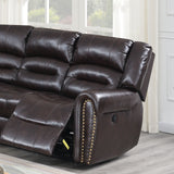 Reclining Sectional Sofa With Console
