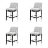 Marvin - Steel Frame Faux Leather Upholstered Counter Height Barstool