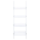 Cimarron - Ladder Bookcase With 4 Shelves - Clear
