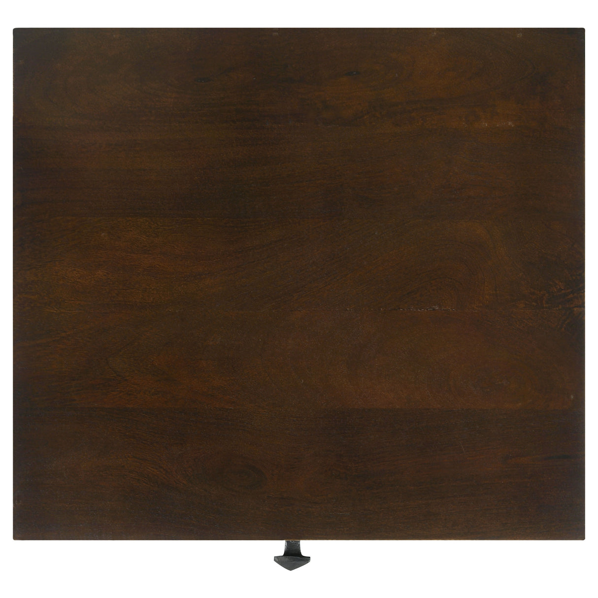Ezra Solid Mango Wood 1-Drawer Accent Table, Coffee Brown