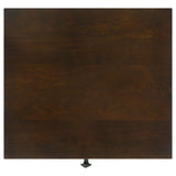 Ezra Solid Mango Wood 1-Drawer Accent Table, Coffee Brown