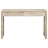 Rickman 2-Drawer Mango Wood Console Table, White Washed
