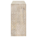 Rickman 2-Drawer Mango Wood Console Table, White Washed