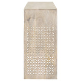 Rickman 2-Drawer Mango Wood Console Table, White Washed