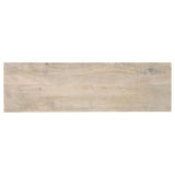 Rickman 2-Drawer Mango Wood Console Table, White Washed
