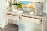 Rickman 2-Drawer Mango Wood Console Table, White Washed