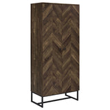 Carolyn 2-Door Accent Cabinet in Rustic Oak Finish