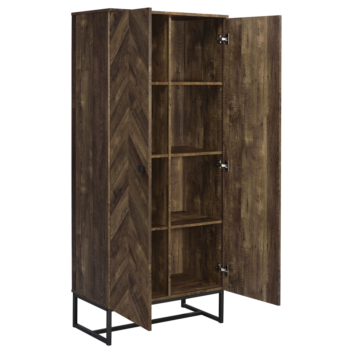 Carolyn 2-Door Accent Cabinet in Rustic Oak Finish