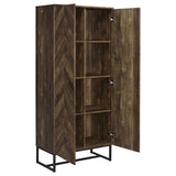 Carolyn 2-Door Accent Cabinet in Rustic Oak Finish