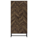 Carolyn 2-Door Accent Cabinet in Rustic Oak Finish