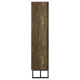 Carolyn 2-Door Accent Cabinet in Rustic Oak Finish