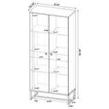 Carolyn 2-Door Accent Cabinet in Rustic Oak Finish