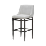 Marvin - Steel Frame Faux Leather Upholstered Bar Height Barstool