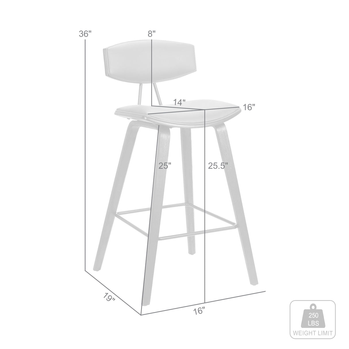 Fox - Mid-Century Modern Counter Stool