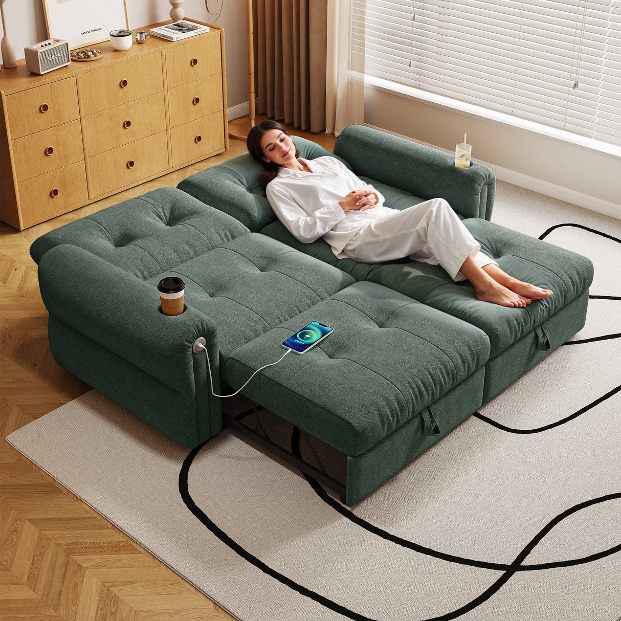 Cloud Like Convertible Sofa Bed With For Living Room