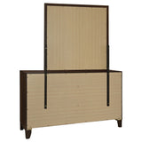 Anza - 6 Drawer Dresser With Mirro - Walnut