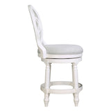 Stool With Back And Swivel Upholstered Seat