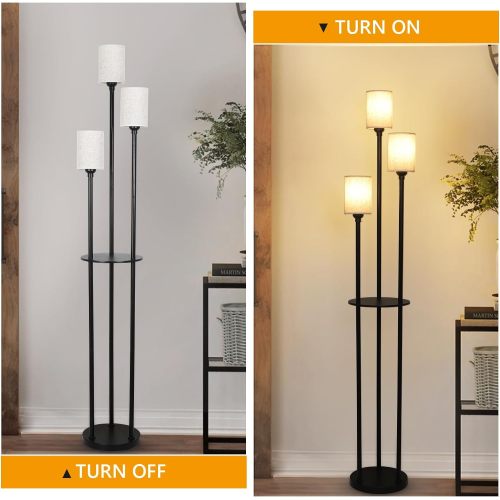 Modern Shelf Floor Lamp with 3 Lights