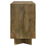 Roman - 3 Door Server With Chevron Design - Brown