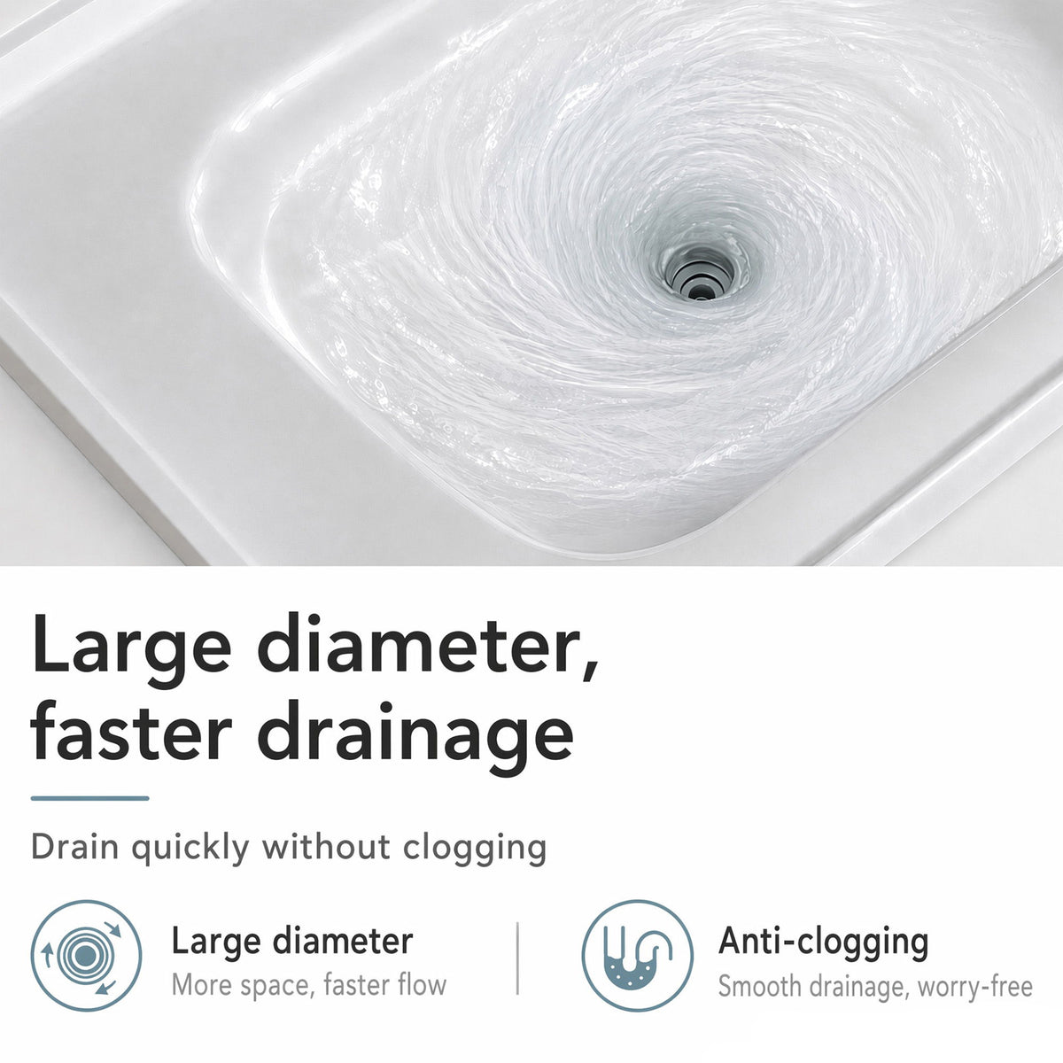 Basin Sink, 0.6" Ultra Thin Profile, Triple Faucet Holes, Sink Only