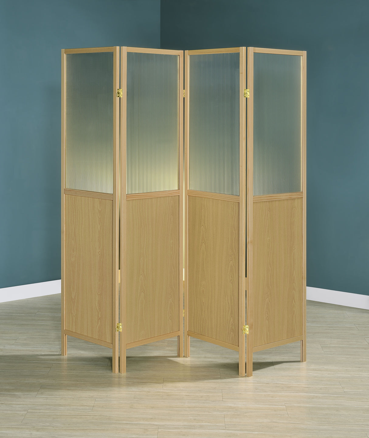 Mattison 4-Panel Folding Shoji Screen Room Divider, Natural