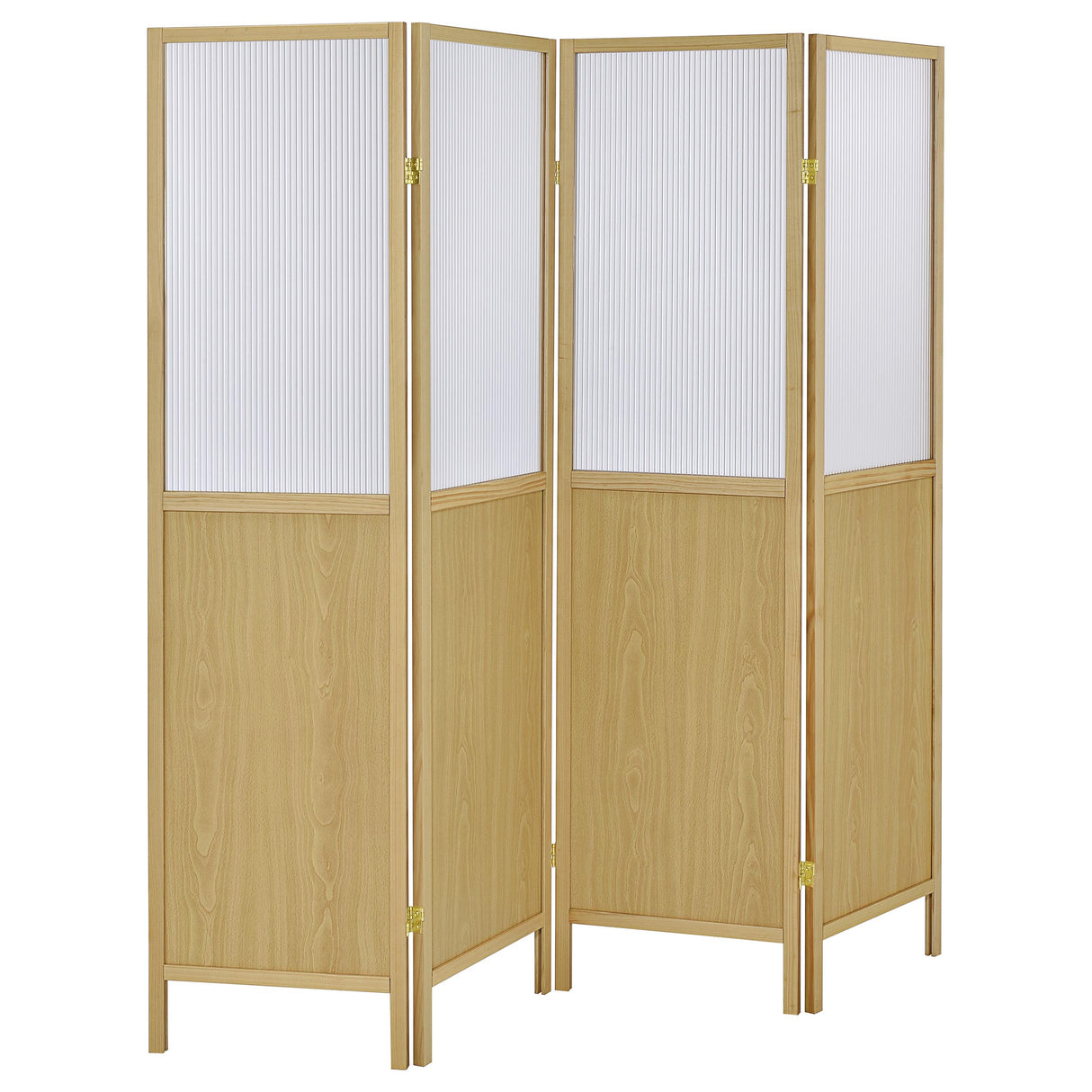 Mattison 4-Panel Folding Shoji Screen Room Divider, Natural
