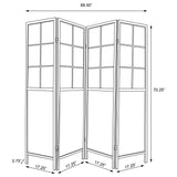 Edwards 4-Panel Folding Shoji Screen Room Divider, Natural