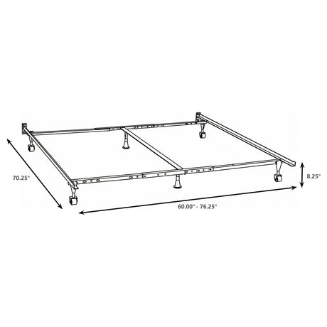 Kerns Metal Bed Frame in Black - Queen, King, Cal King