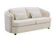 Mariko - Linen Loveseat With 2 Toss Pillows - Beige - Stationary Loveseats - Alpine Outlets