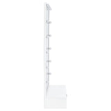 Spector 1-Drawer Lighted Full-Length Floor Mirror, White High Gloss