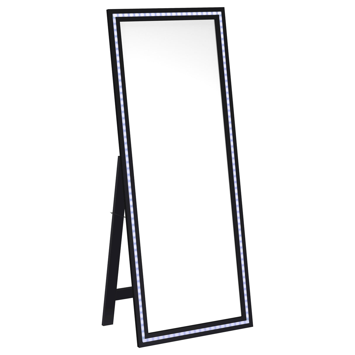 Windrose 28x67 LED Standing Floor Mirror in Black