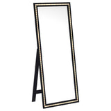 Windrose 28x67 LED Standing Floor Mirror in Black