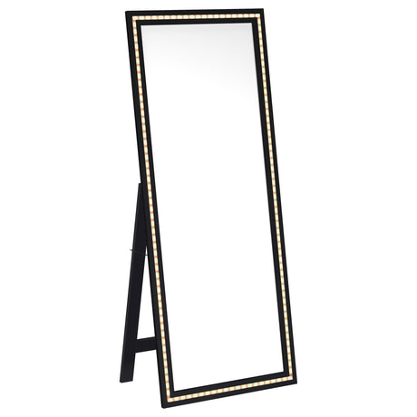 Windrose 28x67 LED Standing Floor Mirror in Black
