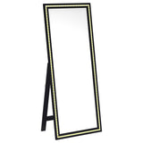 Windrose 28x67 LED Standing Floor Mirror in Black