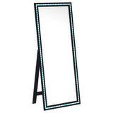 Windrose 28x67 LED Standing Floor Mirror in Black