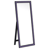 Windrose 28x67 LED Standing Floor Mirror in Black