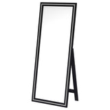 Windrose 28x67 LED Standing Floor Mirror in Black
