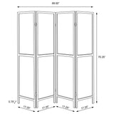 Deepika 4-Panel Folding Room Divider in Rustic Nutmeg