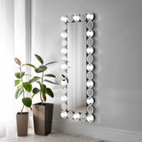 Aghes 24x62 LED Wall Mirror with Silver Mirror Frame