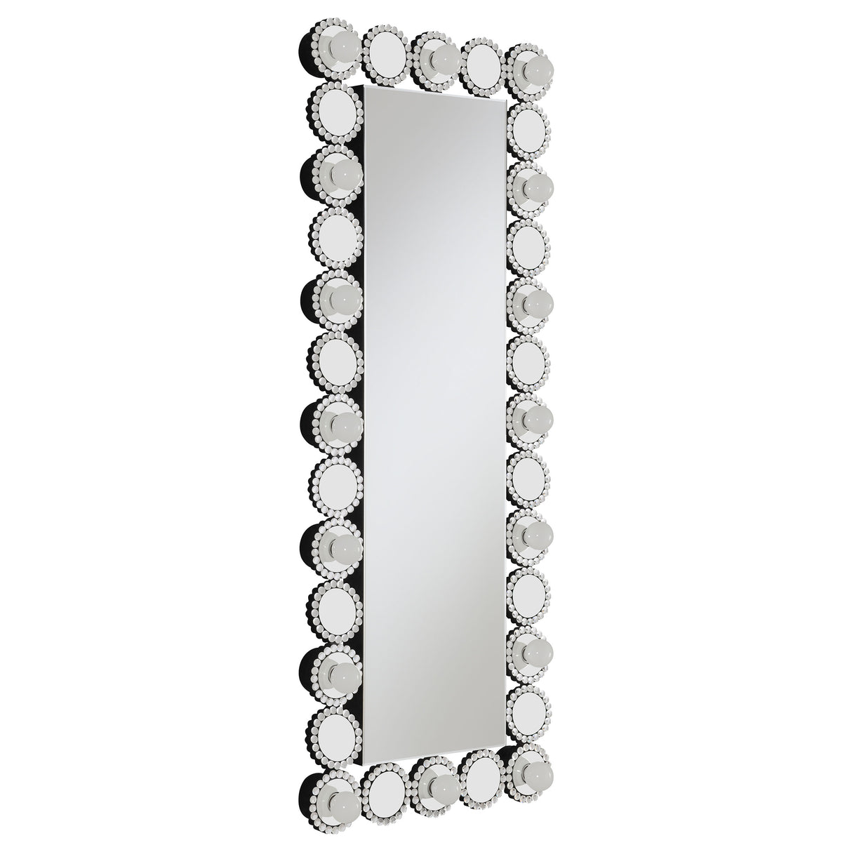 Aghes 24x62 LED Wall Mirror with Silver Mirror Frame