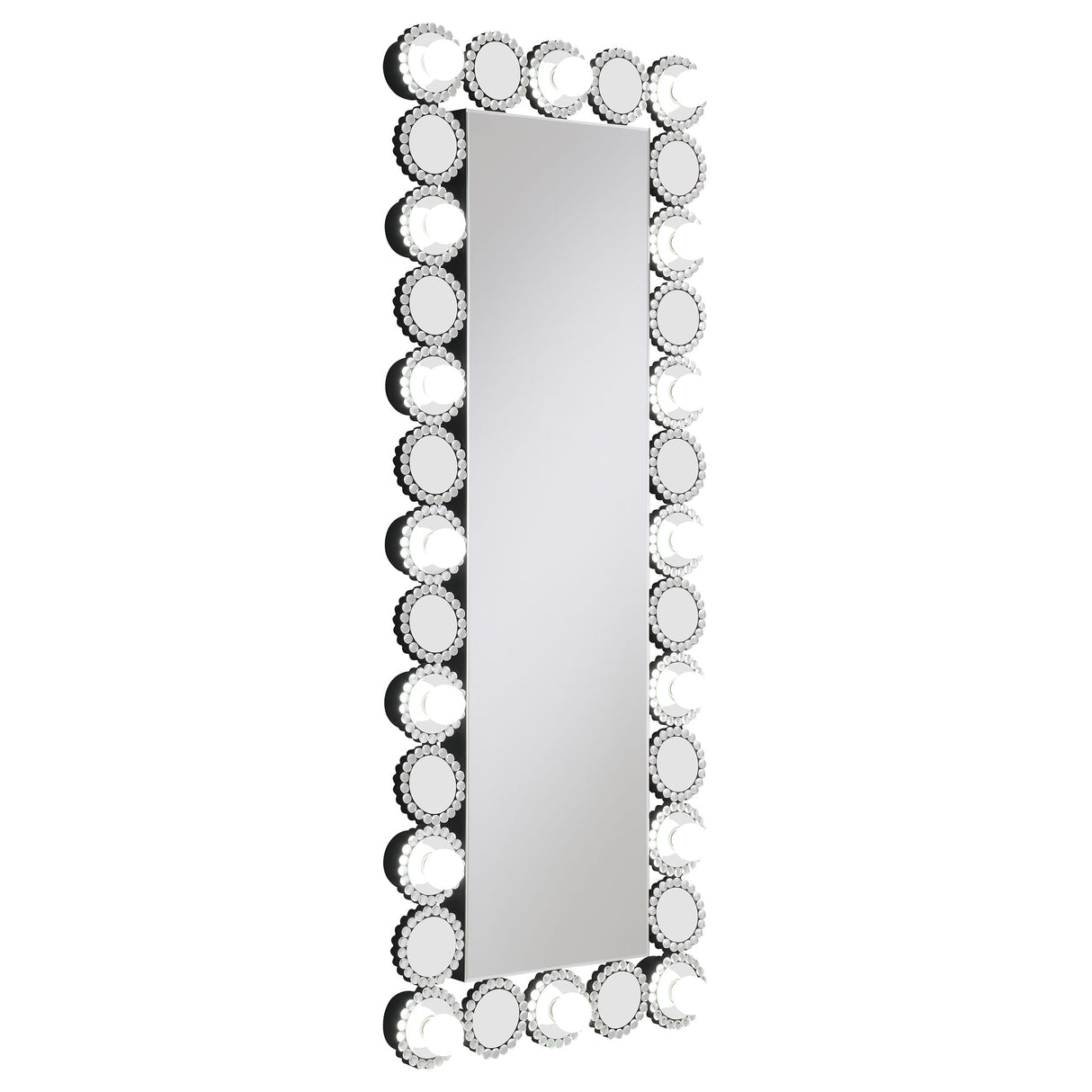 Aghes 24x62 LED Wall Mirror with Silver Mirror Frame