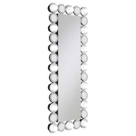Aghes 24x62 LED Wall Mirror with Silver Mirror Frame