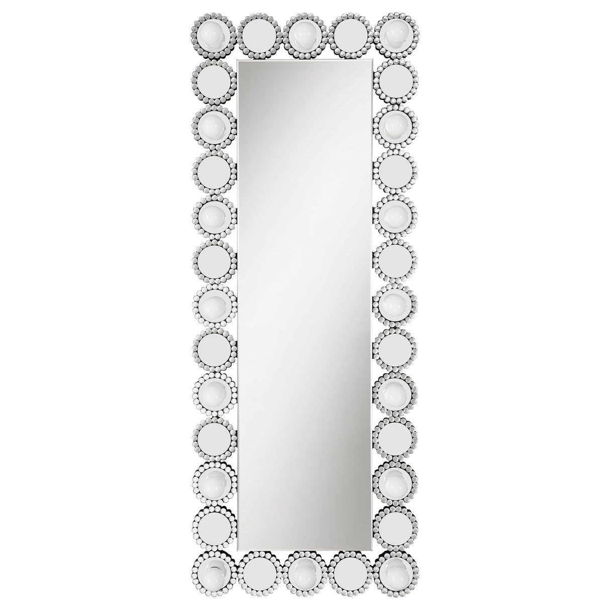 Aghes 24x62 LED Wall Mirror with Silver Mirror Frame