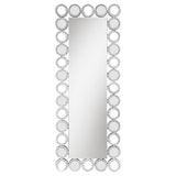 Aghes 24x62 LED Wall Mirror with Silver Mirror Frame