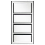 Oriel Rectangular 3-Shelf Wall Mirror in Silver, 24 x 47 In.