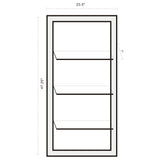 Oriel Rectangular 3-Shelf Wall Mirror in Silver, 24 x 47 In.