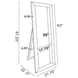 Soline Silver Framed Full-Length Standing Floor Mirror, 22x61"