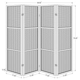 Browning 4-Panel Bamboo Room Divider Folding Screen, Walnut