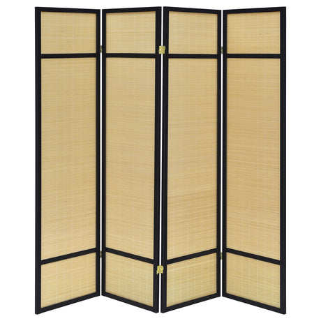Pearce 4-Panel Bamboo Folding Room Divider - Natural